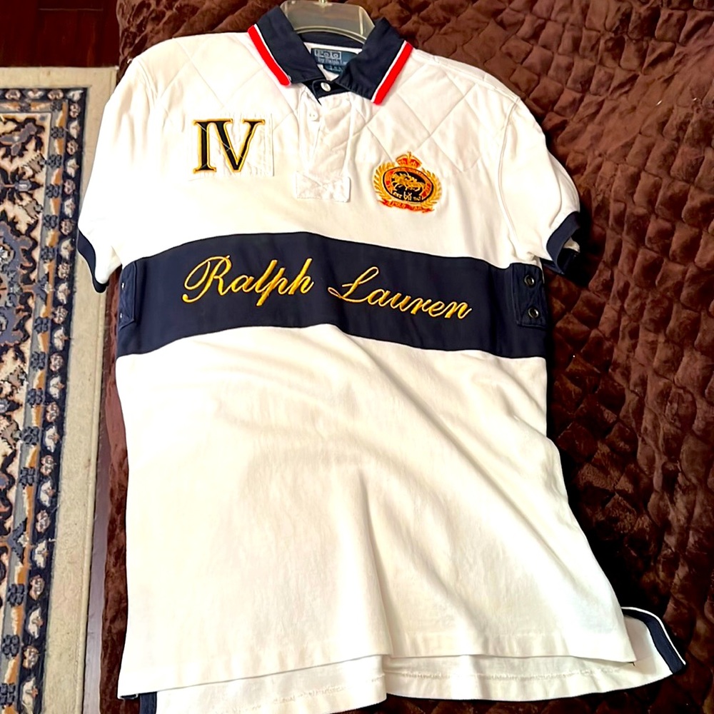 Ralph Lauren Black Watch Polo , Color White , Size: Medium